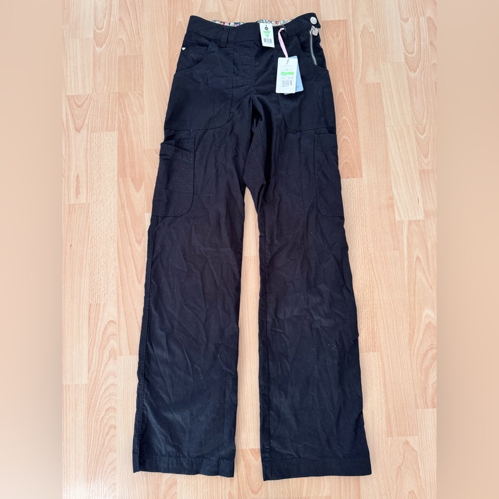 This is a pair of Koi by Kathy Peterson tall XS black cargo scrub pants new